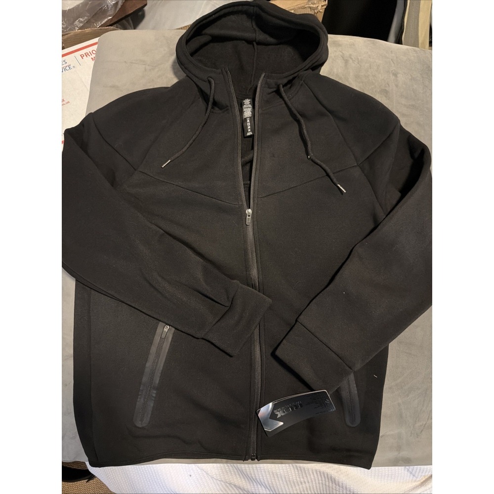 RBX Live Life Active Men's Full Zip Hoodie Blk Sz Large